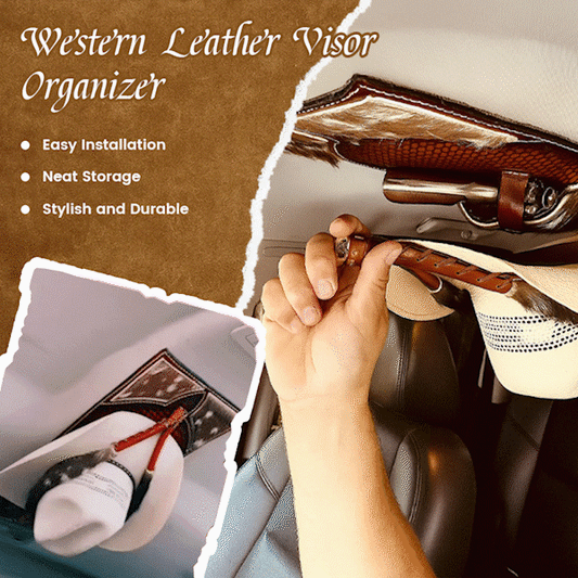 🐮🤠 Western Leather Visor Organizer