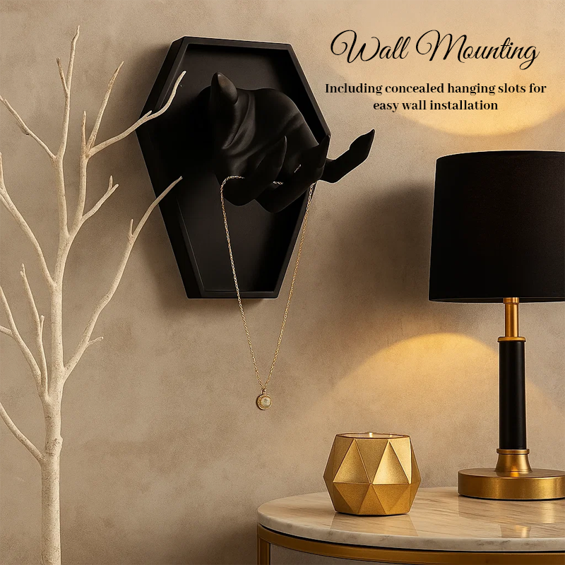 🖤 Gothic Hand-Shaped Jewelry Holder