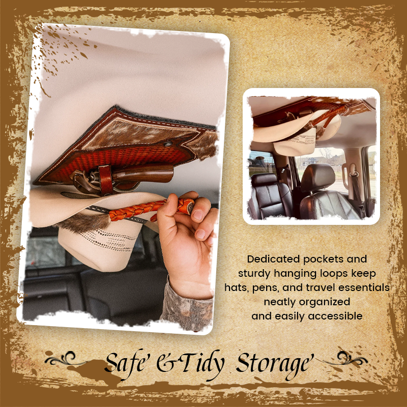 🐮🤠 Western Leather Visor Organizer