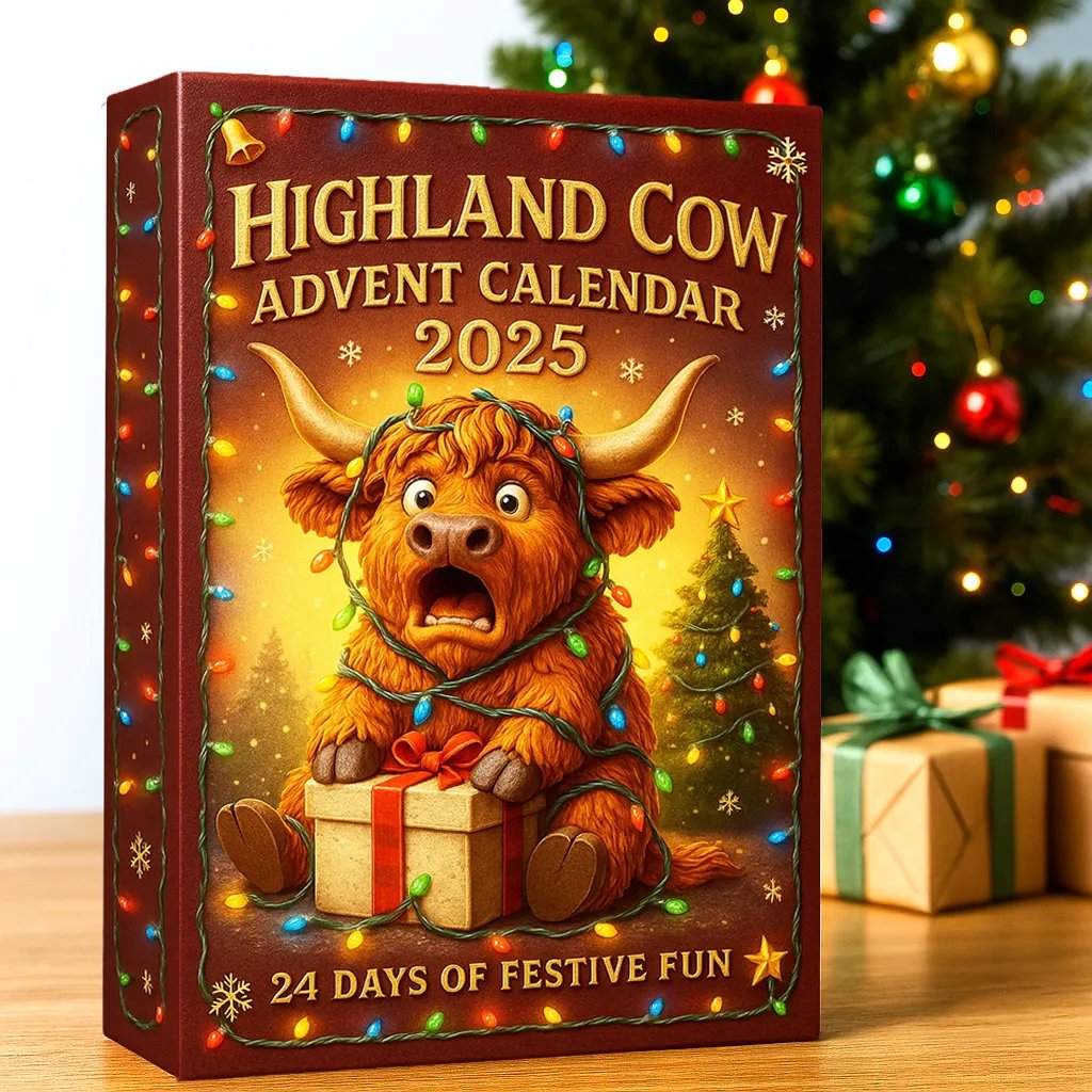 🐮Highland Cow Advent Calendar 2025🎄✨ - 3D Handmade Highland Cow Doll(24Pcs)